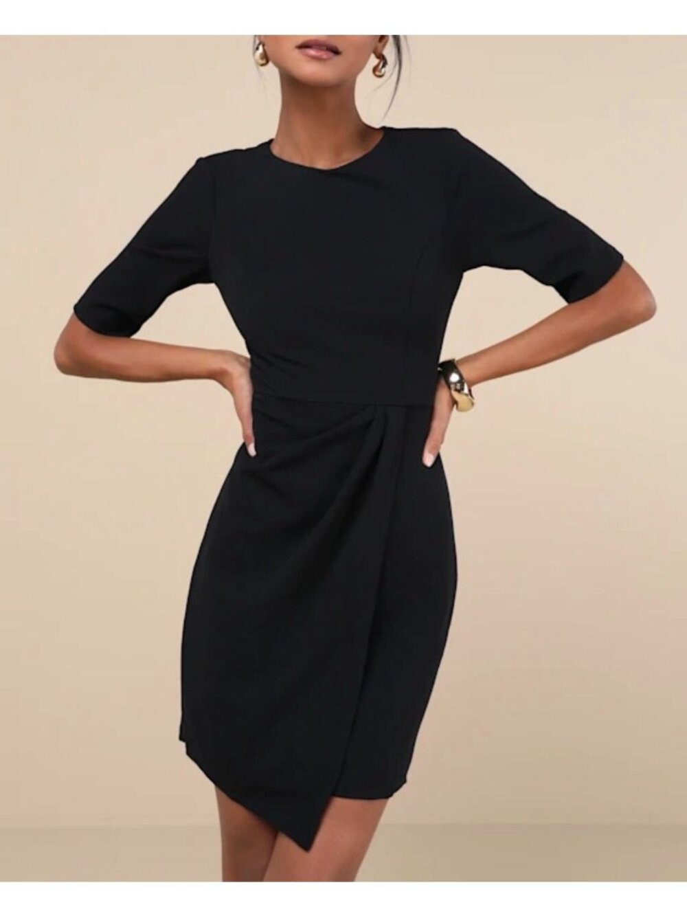 Lulus Westwood Half Sleeve Sheath Dress, size small
